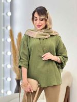 شومیز آستین پاگن تبسم کد5009 - تصویر 20