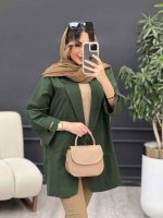 مانتو سر آستین چاک جیب نما کد 5007 - تصویر 10