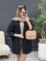 مانتو سر آستین چاک جیب نما کد 5007 - تصویر 2