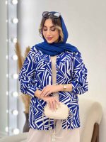 شومیز طرح دار کاملیا کد 5017 - تصویر 7