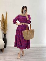 پیراهن بلند گلرخ کد 5022 - تصویر 3