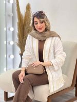 مانتو گیپور مغزی دوزی پایین ریش کد 5033 - تصویر 2