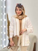 مانتو گیپور مغزی دوزی پایین ریش کد 5033 - تصویر 3