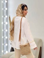 مانتو گیپور مغزی دوزی پایین ریش کد 5033 - تصویر 5