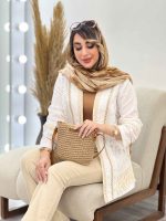 مانتو گیپور مغزی دوزی پایین ریش کد 5033 - تصویر 6