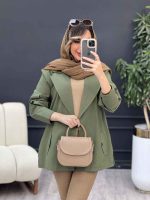 مانتو لینن سر شانه ژیله کد 5034 - تصویر 8