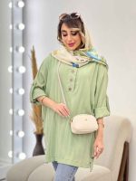 مانتو بغل سه دکمه الناز کد 5024 - تصویر 11
