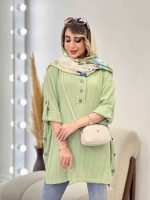 مانتو بغل سه دکمه الناز کد 5024 - تصویر 16