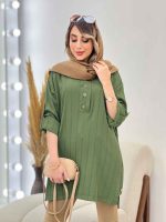 مانتو بغل سه دکمه الناز کد 5024 - تصویر 23