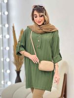 مانتو بغل سه دکمه الناز کد 5024 - تصویر 9