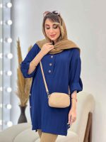 مانتو بغل سه دکمه الناز کد 5024 - تصویر 7