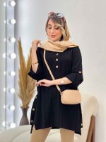 مانتو بغل سه دکمه الناز کد 5024 - تصویر 14