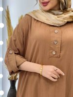 مانتو بغل سه دکمه الناز کد 5024 - تصویر 25