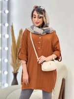 مانتو بغل سه دکمه الناز کد 5024 - تصویر 20