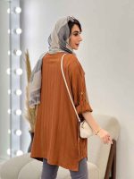 مانتو بغل سه دکمه الناز کد 5024 - تصویر 26