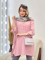مانتو بغل سه دکمه الناز کد 5024 - تصویر 19