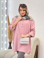 مانتو بغل سه دکمه الناز کد 5024 - تصویر 27