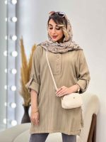 مانتو بغل سه دکمه الناز کد 5024 - تصویر 8