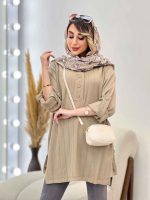مانتو بغل سه دکمه الناز کد 5024 - تصویر 10