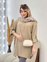 مانتو بغل سه دکمه الناز کد 5024 - تصویر 12