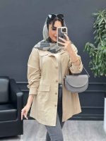 مانتو جلو پیله جیب نما کد 5030 - تصویر 5