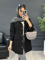 مانتو جلو پیله جیب نما کد 5030 - تصویر 13