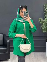 مانتو جلو پیله جیب نما کد 5030 - تصویر 21