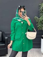 مانتو جلو پیله جیب نما کد 5030 - تصویر 19