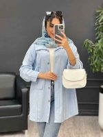 مانتو جلو پیله جیب نما کد 5030 - تصویر 4