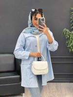 مانتو جلو پیله جیب نما کد 5030 - تصویر 11