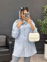مانتو جلو پیله جیب نما کد 5030 - تصویر 15