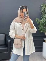مانتو جلو پیله جیب نما کد 5030 - تصویر 12