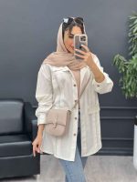مانتو جلو پیله جیب نما کد 5030 - تصویر 7