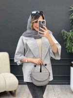 مانتو دو دکمه نسیم کد 5015 - تصویر 7