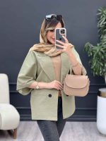 مانتو دو دکمه نسیم کد 5015 - تصویر 8