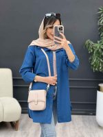 مانتو کتان رنگی سوفیا کد 5045 - تصویر 11