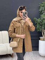 مانتو دو جیب پاکتی زاپ دار کد 5044 - تصویر 5