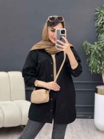 مانتو دو جیب پاکتی زاپ دار کد 5044 - تصویر 4