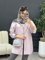 مانتو دو جیب پاکتی زاپ دار کد 5044 - تصویر 3