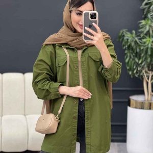 مانتو زاپ دار ساده کد 5044