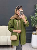 مانتو دو جیب پاکتی زاپ دار کد 5044 - تصویر 18