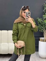 مانتو دو جیب پاکتی زاپ دار کد 5044 - تصویر 10