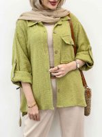 شومیز تک جیب سیما کد 5055 - تصویر 6