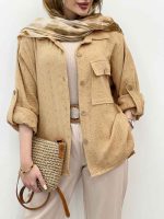 شومیز تک جیب سیما کد 5055 - تصویر 11