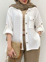 شومیز تک جیب سیما کد 5055 - تصویر 16