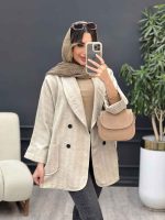 مانتو چهار دکمه دو جیب رویال کد 4939 - تصویر 14