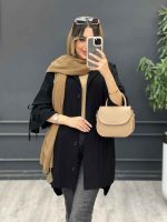مانتو جلو پیله آستین بند دار 5052 - تصویر 5