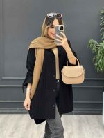 مانتو جلو پیله آستین بند دار 5052 - تصویر 11