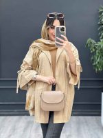 مانتو جلو پیله آستین بند دار 5052 - تصویر 17