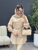 شومیز دو جیب گلی کد 5038 - تصویر 2